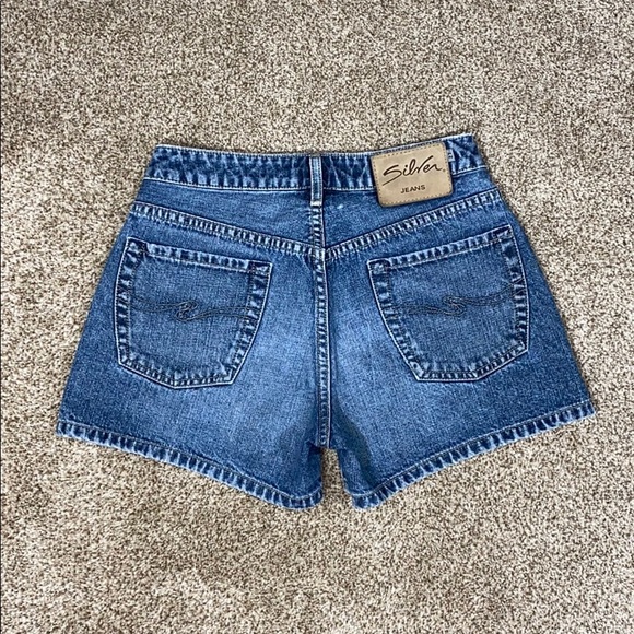 Vintage Silver Jean Shorts - Picture 2 of 6